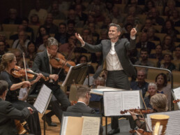 Dane Lam conducting the Queensland Symphony Orchestra at QPAC Concert Hall